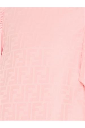 abito in cotone rosa FENDI KIDS | JFB851AS64F1UL9